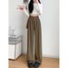 Men's Clothing Spring/Autumn New Women's Casual Pants Flowy Slim Straight Leg Suit Pants Trendy And Versatile Wide Leg Trousers_viptrois.com