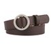 women's holeless round buckle belt, simple and versatile, fashionable thin belt, student jeans belt _viptrois.com
