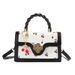 Women's Bags New Cute Cherry Print Messenger Bag Twisted Handbag Small Square Bag Fresh Contrast Color Design Girls Bag_viptrois.com