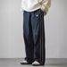 Men's Clothing Summer High Street Striped Sports Casual Trousers Men's Line Contrast Color Straight Trousers Loose Versatile Silhouette Trousers_viptrois.com