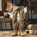 Vintage American Style Khaki Cargo Pants For Men - Urban Outdoor Workwear With Multi-Pockets, Relaxed Fit, Comfortable & Stylish_viptrois.com