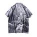 Men's Clothing Korean Style Loose Hawaiian Style Japanese Short Sleeved Shirt Men's Retro Handsome Seaside Flower Shirt Trendy Cross Border_viptrois.com