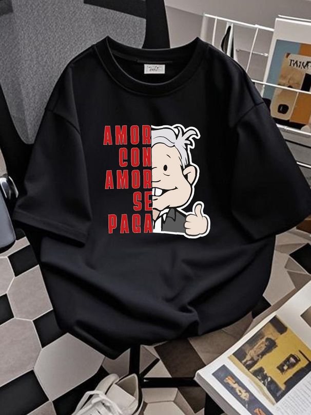 Amlo Phrases Shirt T Lopez Obrador AMLOVER President Of Mexico Mexican AMLITO Unisex Stretched Streetwear Stylish Designer Clothes Fashion_viptrois.com