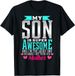 y Son Is Super Awesome And I Am His Lucky Mother Funny T-Shirt Mens Womens Tees Top Classic T-Shirt Mens Womens Tees Top_viptrois.com