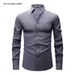 Men's Clothing Four Sided Stretch Shirt Men's Long Sleeved Thin Large Size Men's Clothing Anti Wrinkle Solid Color Men's Shirt_viptrois.com