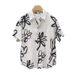 Men's Clothing Short Sleeved Floral Shirt Retro Handsome Beach Couple Loose Shirt_viptrois.com
