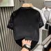 European Fashion Brand Men's Short Star Rhinestone Internet Celebrity Hot Item High-End Niche Half Sleeve T-Shirt_viptrois.com