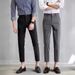Men's Clothing Pants Nine Point Straight Slim Fit Casual Trendy Men's Suit Pants Trendy_viptrois.com