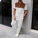 Men's Large Checkered Color Block T-Shirt And Trousers Set Casual Sportswear Half Zip Short Sleeved_viptrois.com