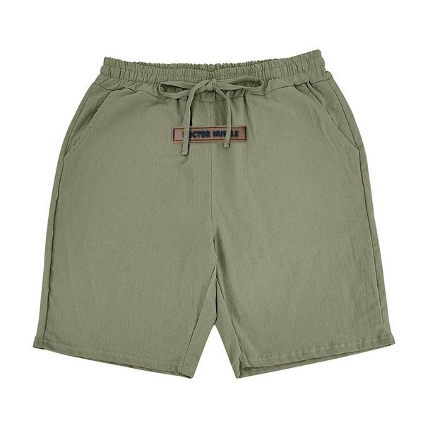 Men's Breathable Linen Hip-Hop Shorts – Lightweight Summer Beach & Streetwear Casual 5-Inch Inseam_viptrois.com