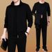 Men's Clothing Sports Suits Men's Large Size Dad's Suits Spring And Autumn Middle Aged Casual Sweatshirt Sportswear Two Piece Suit_viptrois.com