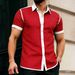 Men's Geometric Polka Dot Button Shirt Short Sleeved Casual/ Formal Fashionable For Vacations And Everyday Wear Summer And Spring_viptrois.com
