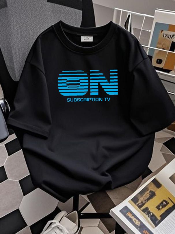 ON TV Subscription Television Tshirt - Defunct TV Service - 100% Cotton T-Shirt Homme Stretched Fashion Soft Stylish Versatile Unisex Graphic_viptrois.com