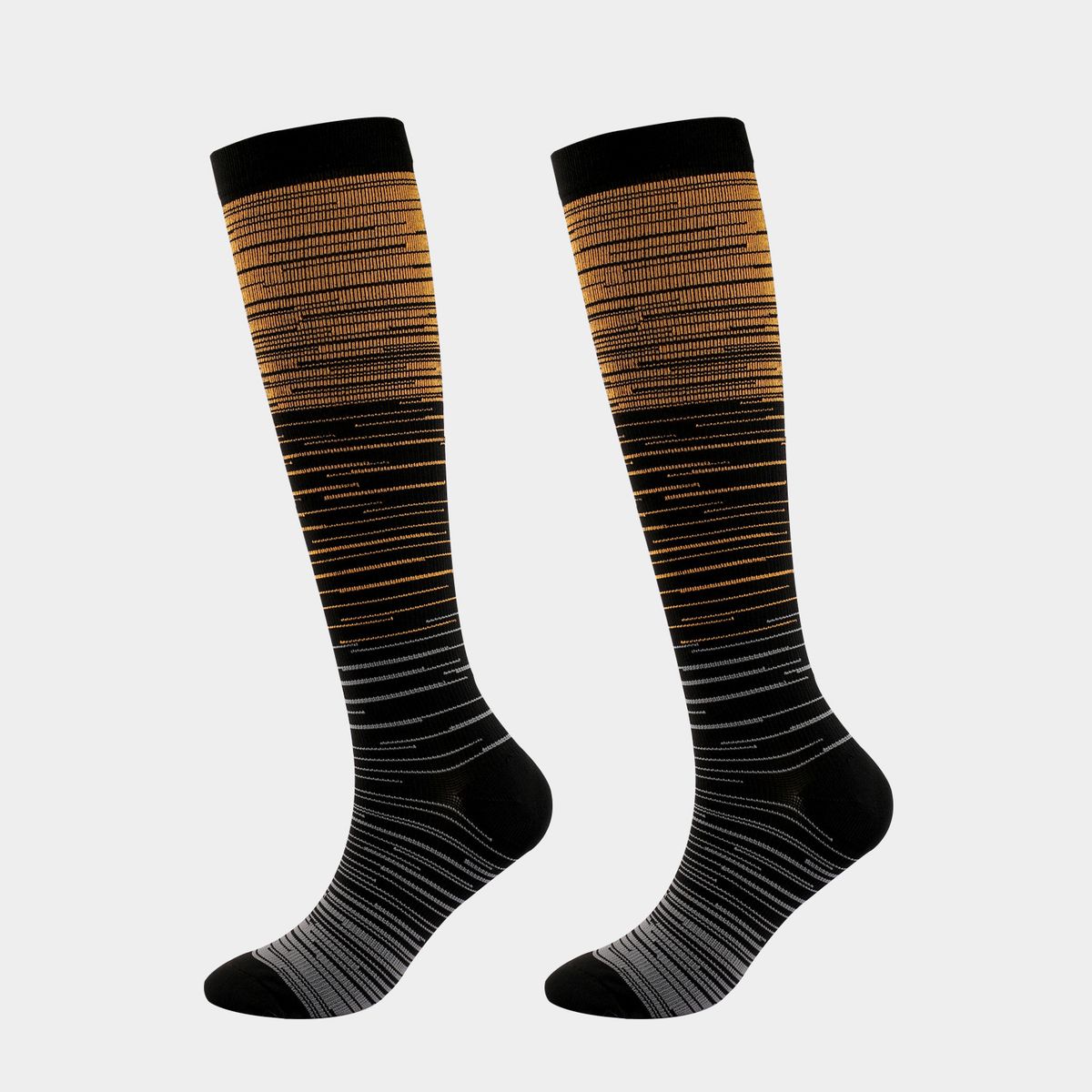 New multi-color gradient striped pressure socks selling sports mid-tube socks for men and women compression socks_viptrois.com