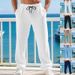 Men's Clothing Men's Casual Pants Solid Color Simple Waffle Jacquard Fabric Drawstring Sports For Formal & Casual_viptrois.com