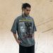 Summer New American Street Style Washed Vintage Portrait Print Loose Cotton Short Sleeve T-Shirt For Men_viptrois.com