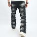 Men's Clothing New Retro Cat Whisker Casual Jeans Fashion High Street Design Straight Pants_viptrois.com
