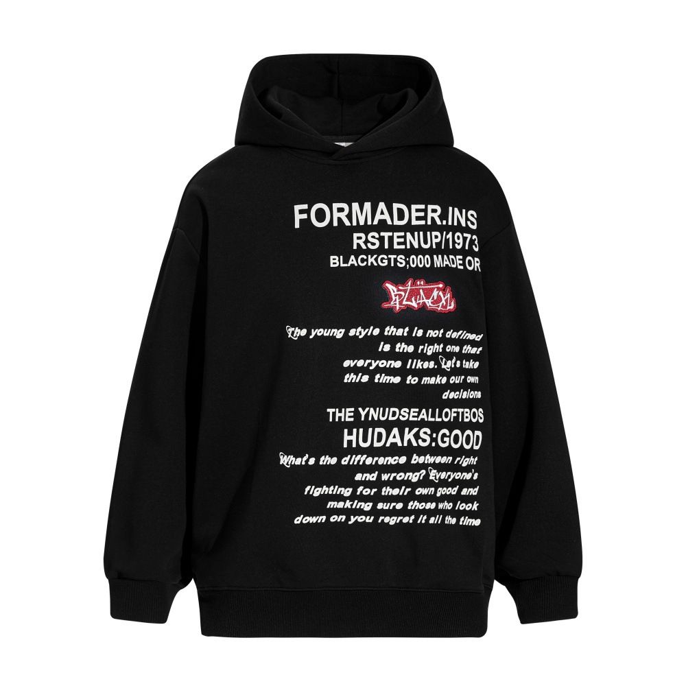 Large Area Printed Letter Hoodie Men's Autumn Fashion Brand Vibe Niche Loose Fit Sports Pullover_viptrois.com