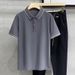 Men's Clothing Fashionable British Style Men's Business Casual Lapel Ice Silk Short Sleeved PO.LO Shirt Summer Collared Half Sleeved T Shirt_viptrois.com