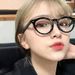 Women's Eyewear Frames Plain Plain Glasses Retro Small Round Frame Can Be Matched With Glasses Anti Blue Light Black Frame Glasses_viptrois.com
