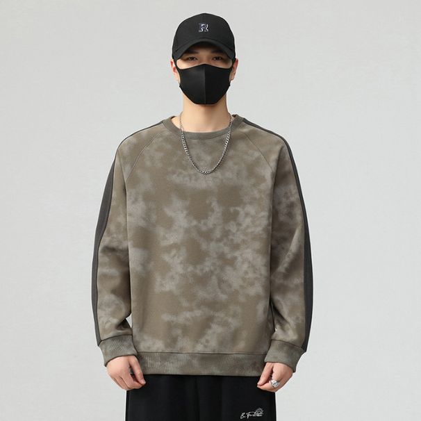 American Men's Sweatshirt Spring And Autumn Niche Design Dune Wasteland Style Top Couple's Base Shirt Men_viptrois.com