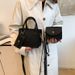 Women's Bags Three Piece Diamond Shaped Indentation Casual Underarm Women's Bag Fresh And Fashionable Casual Hand Held Crossbody Small Square Bag_viptrois.com