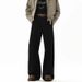 American Lazy Pants Men's Spring, Autumn And Winter Loose Wide-leg Brown Overalls Retro Drape Straight Trousers_viptrois.com