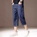 High-End Tencel Cool Lyocell Denim Shorts For Men, Summer Thin Loose Straight Ice Silk Men's Cropped Pants_viptrois.com