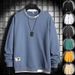 Men's Clothing Sweatshirts For Boys Autumn And Winter New Style Ins Trendy Hoodless Round Neck Pullover Long Sleeved T Shirt Two Piece Loose Top_viptrois.com