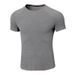 Men's Clothing Fitness Sports Elastic Slim Fit Short Sleeves Small Neckline Half Sleeves T-Shirt_viptrois.com