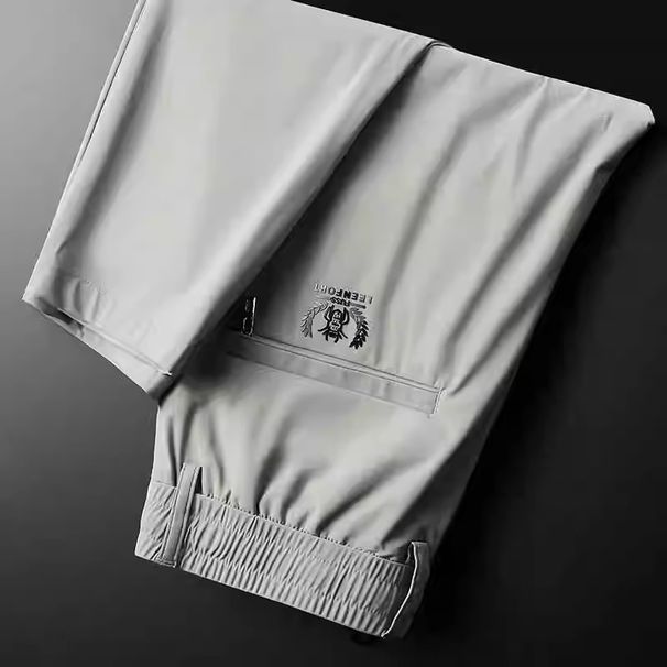 Men's Clothing Thin Ice Silk Trousers Loose Straight New Quick Drying Air Conditioning Sports Men's Casual Pants_viptrois.com