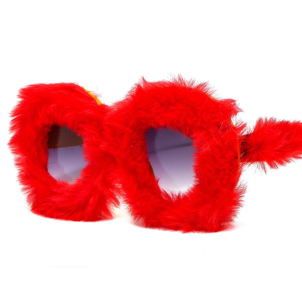 Spot Piyou Same Style Sunglasses Personalized Plush Sunglasses Disco Funny Trend Furry Decorative Glasses Festival Sunglasses_viptrois.com