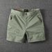 Premium Products Workwear Cotton Shorts Summer Men's Slim Fit Solid Color Loose Thin Three Quarter Casual Pants_viptrois.com