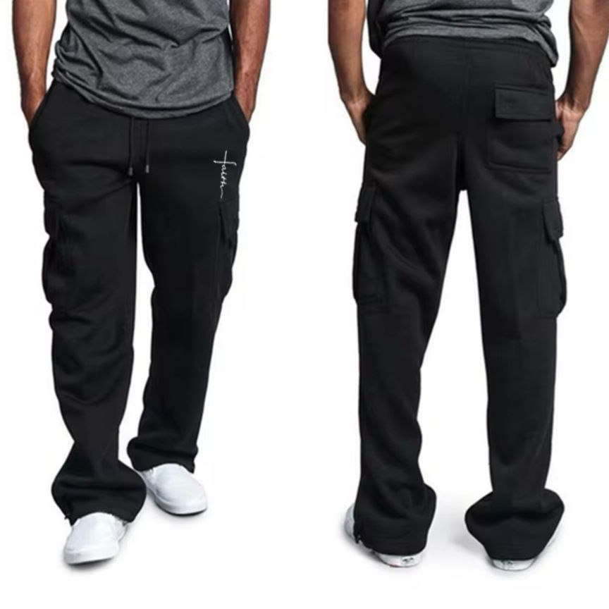 Men's Clothing New European And American Style Men's Design Niche Loose Fashion Casual Straight Leg Sports Pants_viptrois.com