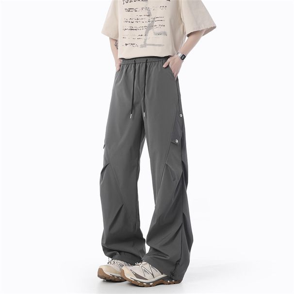 Merlad Starry Sky Casual Pleated Cargo Pants Loose Fit Flowing Sweatpants Trendy Paratrousers for Men And Women Autumn Design_viptrois.com