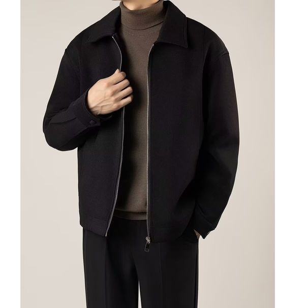 Spring And Autumn New Jacket Jacket Casual Korean Version Of Light And Mature Style Business Men's High-end Regular Spring And Autumn Lapel Collar_viptrois.com