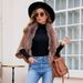 Wool-neck knitted tassel cape coat women with a fashion cape_viptrois.com