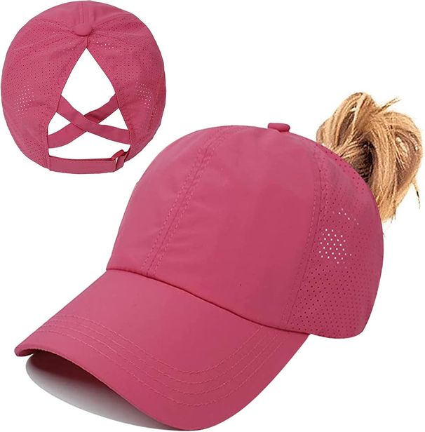 Errcom Ponytail Baseball Cap Women's Summer Adjustable Quick Drying Mesh Breathable Baseball Cap Unisex Criss Cross Hats Sports Hat_viptrois.com