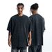 New American Style Trendy Brand Solid Color 280G Pure Cotton Base Shirt Short Sleeve Men_viptrois.com