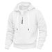 American Style Fleece-Lined Half-Zip Trendy Hooded Long Sleeve Loose Fit Men's Spring And Autumn_viptrois.com