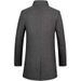 Pulse Cross-Border Autumn Winter European And American Mid-Length Slim Fit Solid Color Wool Trench Coat Men's Clothing_viptrois.com