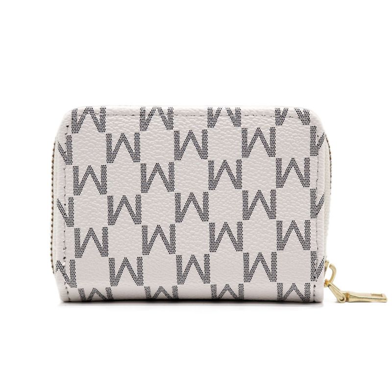 Saint Sulpice Series Geometric Pattern Print Color Blocking Multiple Colors Available Men Women Universal Card Clip Card Case Coin Purse_viptrois.com