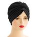 New women's ethnic style pleated turban hat Indian hat cloth hat Middle Eastern turban hat soft and comfortable watermelon hat_viptrois.com
