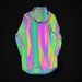 Men's Clothing colorful jacket, mid length reflective windbreaker for men, hip hop loose large size trendy jacket_viptrois.com