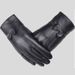 Men's Gloves Genuine Leather Gloves Autumn And Winter Plus Velvet Warm Pure Sheepskin Gloves Windproof Cold Proof Outdoor Cycling Driving Gloves_viptrois.com