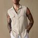 Men's Clothing New Autumn Fashion Men's Workwear Pocket Casual Vest Short Sleeve Shirt_viptrois.com