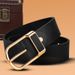 Unisex Men's belt casual pin buckle belt Retro trend denim soft leather men's belt_viptrois.com