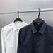 Men's Clothing Men's Long Sleeved Shirt Fashionable Business Slim Bee Embroidered Shirt Simple Shirt_viptrois.com