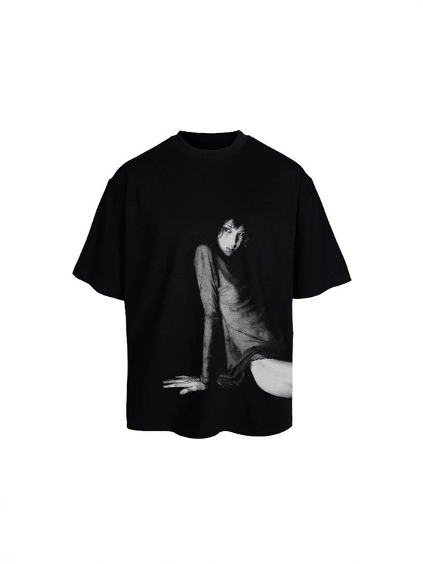 Unisex Oversize Vintage Dance Graphic Tee Heavyweight Cotton T-Shirt Artistic Design 200g 250g Options Men's Clothing Tops_viptrois.com
