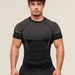 Men's Performance Gym T-Shirt – Moisture-Wicking Stretch Polyester With Breathable Mesh Panels For Basketball & Training_viptrois.com